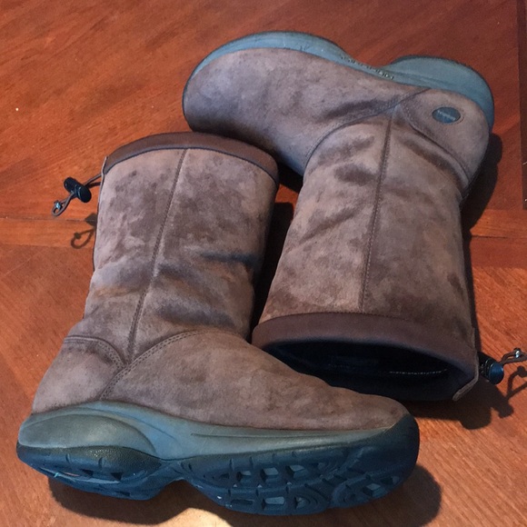 Merrell brown leather faux fur winter boots shoes size 7 - Picture 9 of 16